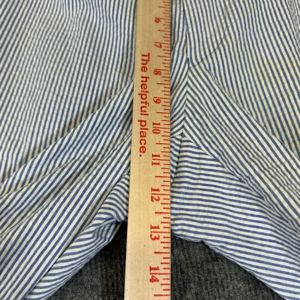 Tommy Hilfiger Mens Seersucker Striped Dress Pants Blue White 38W x 30L